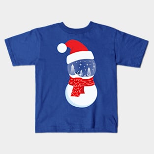 Snow Man versus Snow Ball Merry Christmas Kids T-Shirt